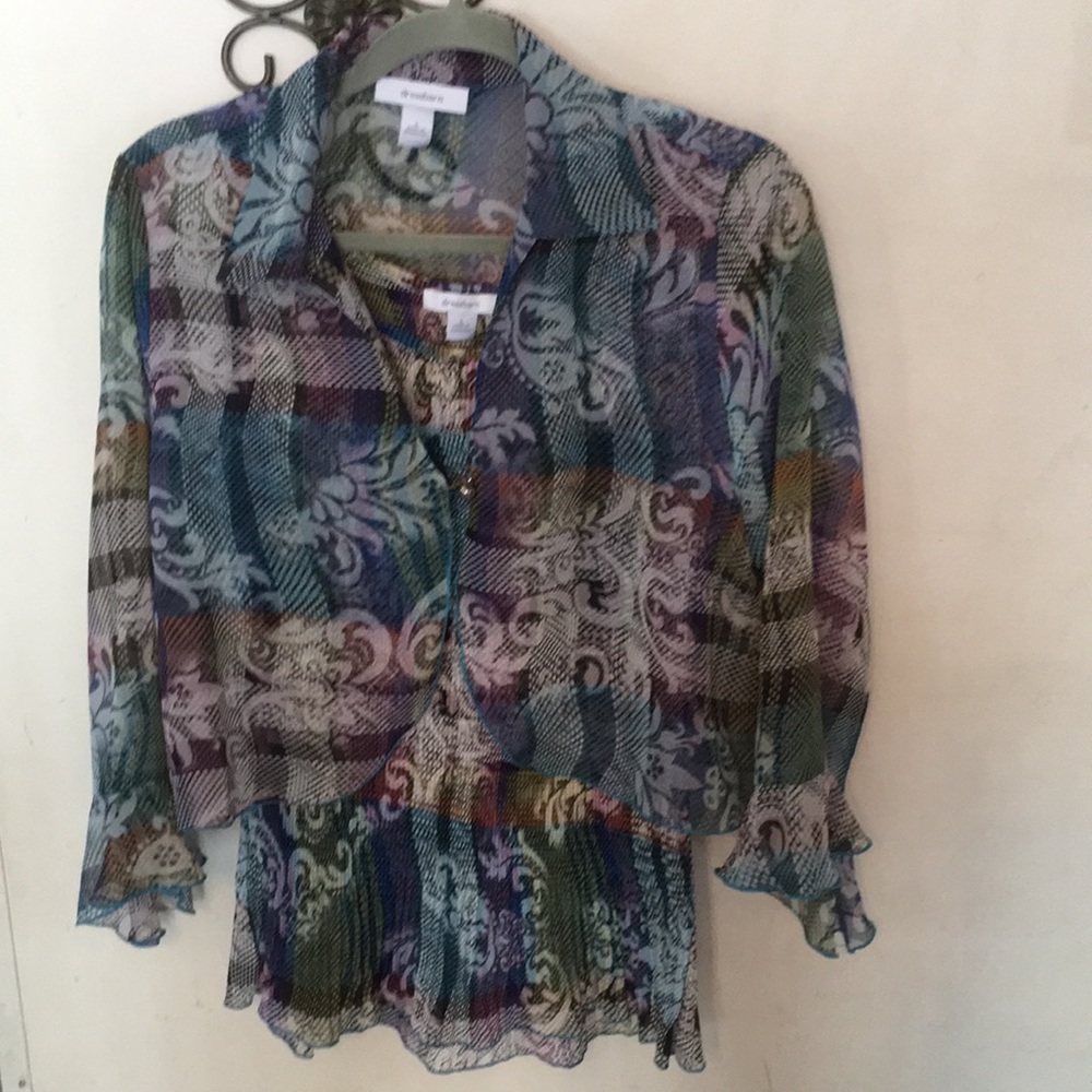 Women’s 2 piece dressy top size L From Dress Barn